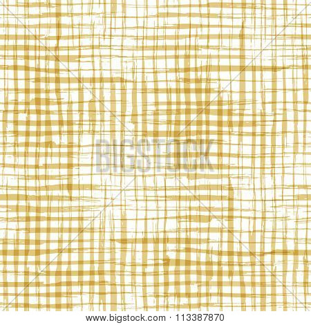 Vector Seamless Pattern Of Checkered Brush Strokes.