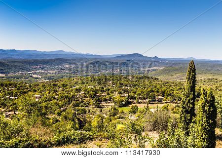 Amazing View From The City Of Tourtour,france