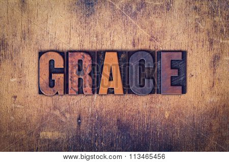 Grace Concept Wooden Letterpress Type