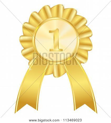 First Place Golden Award Ribbon