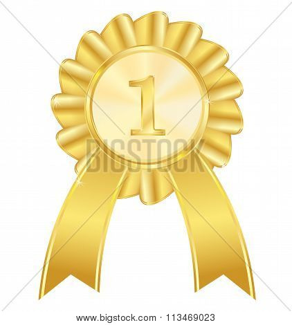 First Place Golden Award Ribbon