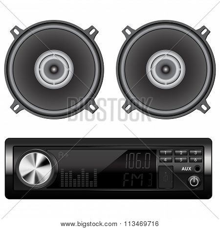 Car Audio With Speakers.