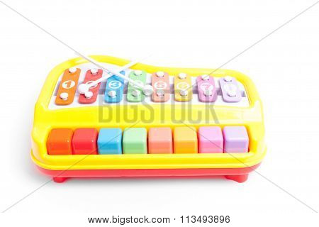 Glockenspiel Toy Isolated On White Background