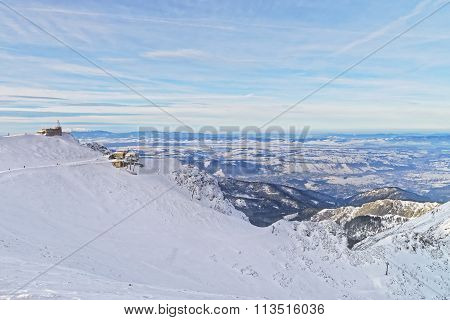 Meteorological Station On Kasprowy Wierch In Zakopane In Winter