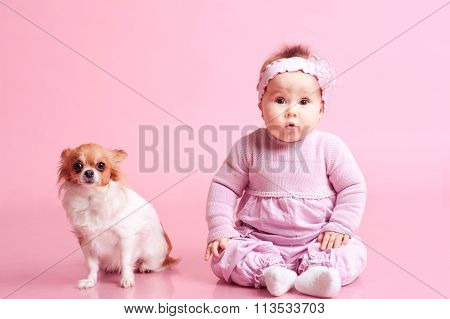 Girl with dog