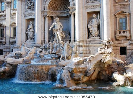 Fontana (fontän) Di Trevi i Roma (Rom)