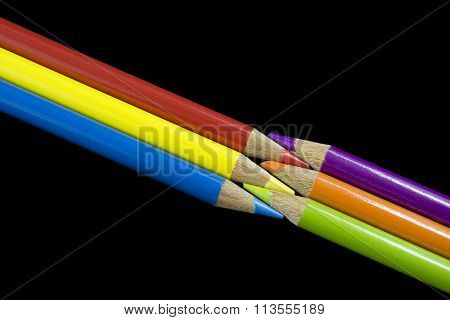6 Primary And Secondary Coloured Pencils