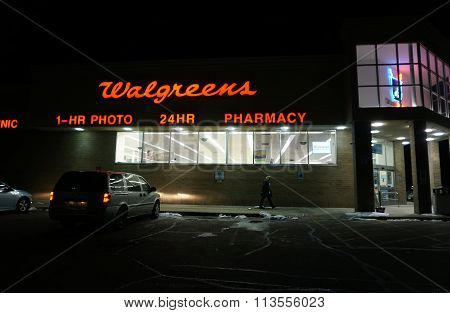 Walgreens Pharmacy at Night