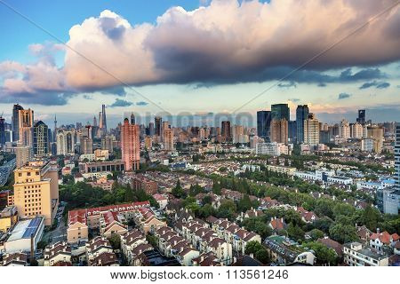 Puxi Pudong Buildings Skyscrapers Cityscape Shanghai China