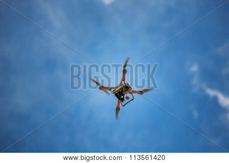 Varna, Bulgaria - July 05 ,2015: Flying Drone Quadcopter Dji Phantom