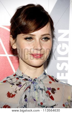 Felicity Jones at the 19th Annual Art Directors Guild Excellence In Production Design Awards held at the Beverly Hilton Hotel in Los Angeles, USA on January 31, 2015.