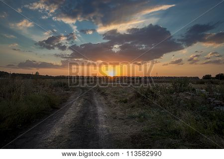 Sunset in the desert
