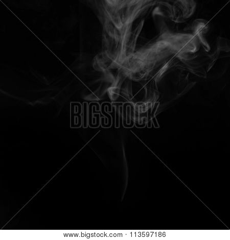 Abstract Gray Smoke Hookah. Inhalation.