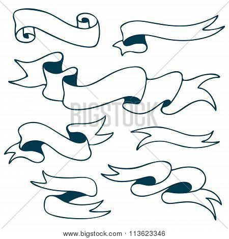 Ribbon Banners Vector Set