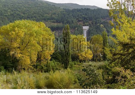 Landscape by Hidroelectric plant Kokaliane in autumn