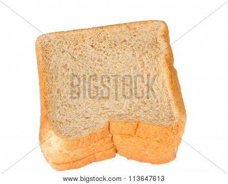 3 bread sandwich isolated on white background