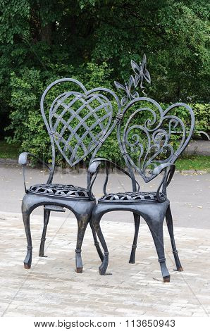 Chairs Lovers In Park