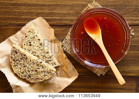 Rose Hip Jam and Bread