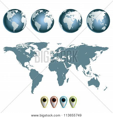 Map Of Earth Planet