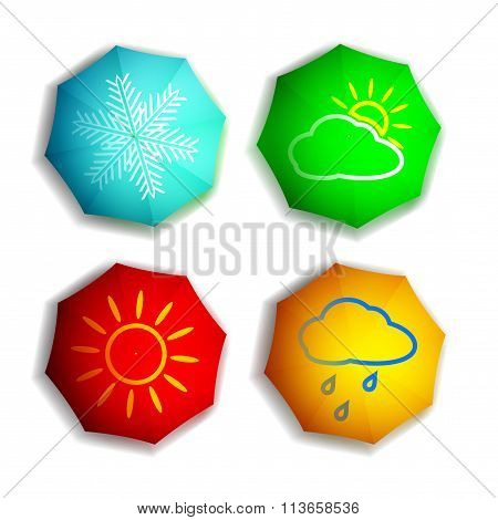 Seasons. Stock Illustration.