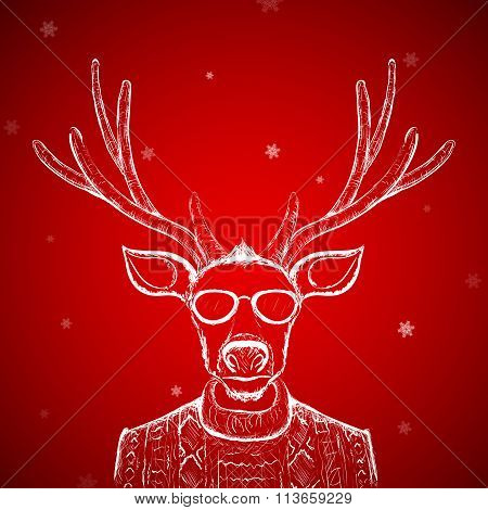 Hand Drawn Deer