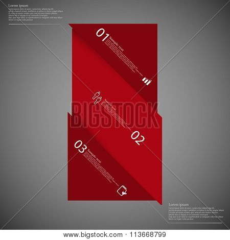 Dark Illustration Infographic With Bar Askew Divided To Three Parts