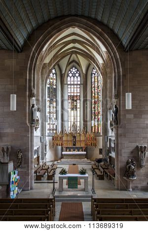 NUREMBERG, GERMANY - AUGUST 23, 2015: The St. James Church in Nuremberg is a truly historical place with the city's oldest High Altar