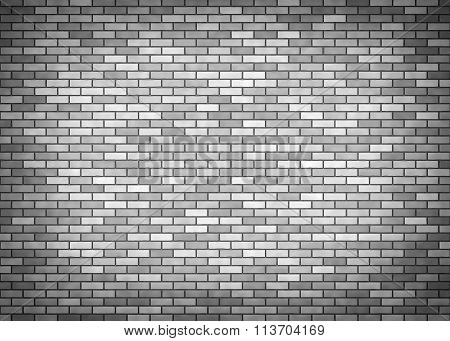 Grey brick wall.