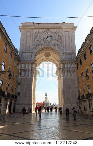 Rua Augusta Arch Backside in Lisbon, Portugal