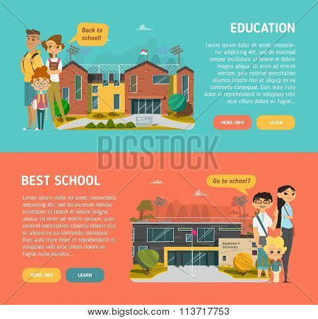 School horizontal banner