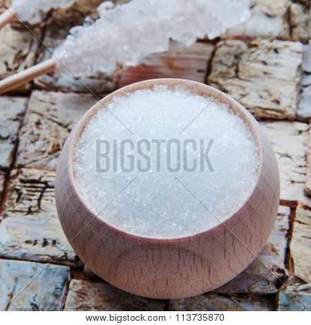Xylitol On Birch Background