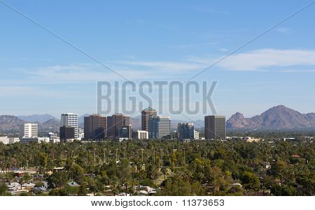 Uccelli occhio vista della valle di Phoenix, AZ