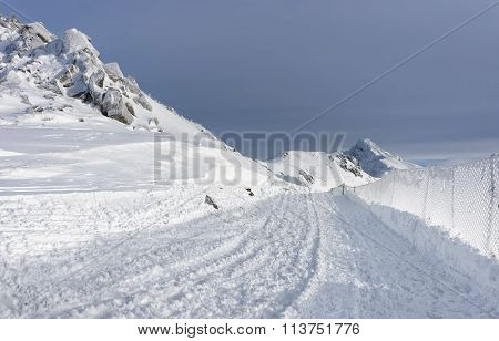 At The Top Of Kasprowy Wierch In Zakopane On Tatras In Winter