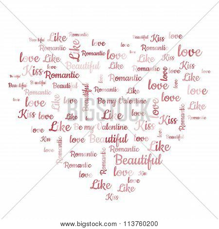 Valentines Day word cloud concept
