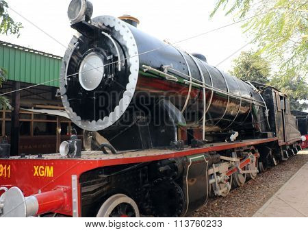 Antique rail engine, wheels, bogie