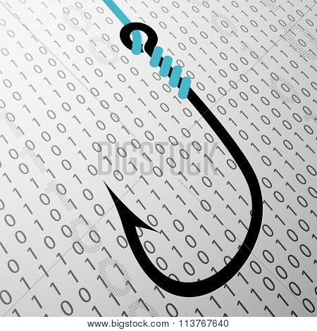 Fishhook. Stock Illustration.