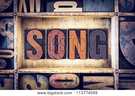 Song Concept Letterpress Type