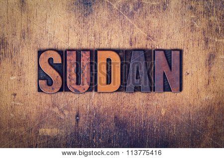 Sudan Concept Wooden Letterpress Type