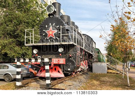 Steam locomotive Em 737-62. Belgorod, Russia