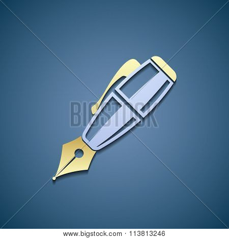Icon Pen. Flat Graphic.