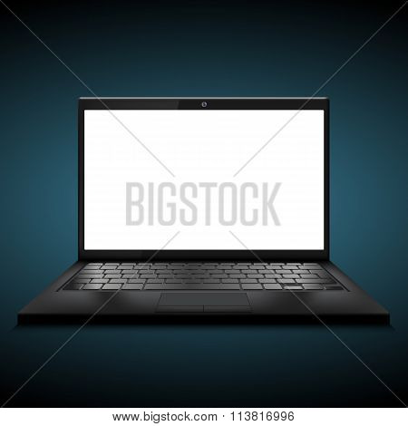 Laptop With White Screen.