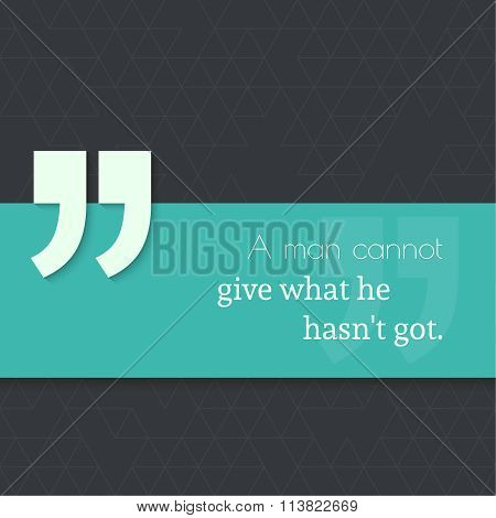 Inspirational quote vector