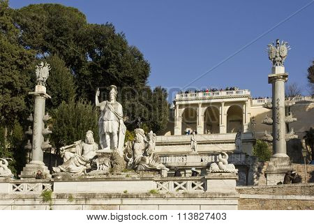 The Fountain Of Rome Between The Tiber And The Aniene