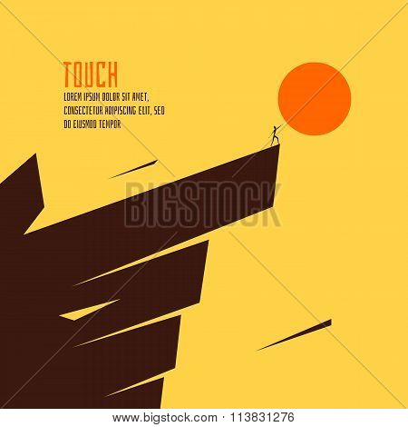 Touch the sun vector illustration