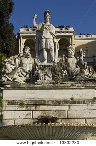 The Fountain Of Rome Between The Tiber And The Aniene