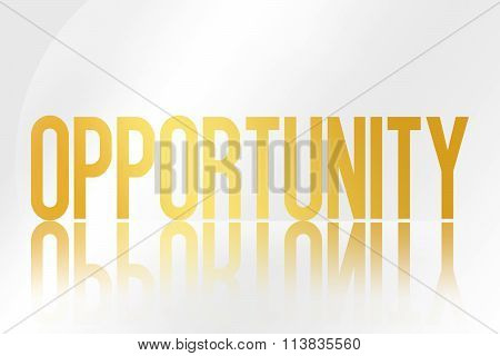 Opportunity - Illustration - Mirrored Text Graphic - Modern Business Design