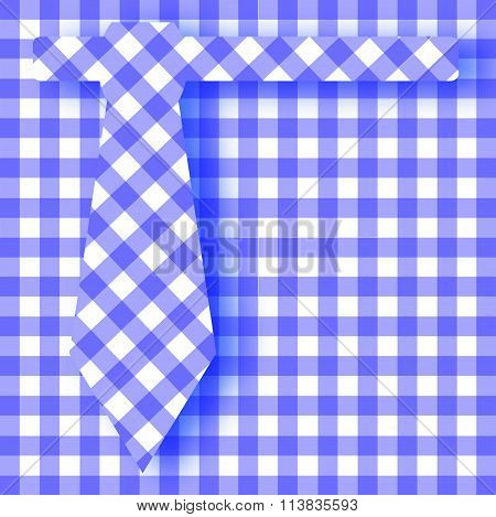 Blue Gingham Farhers Day Background