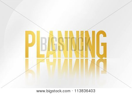 Planning - Illustration - Mirrored Text Graphic - Modern Business Design