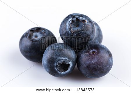 Blueberries On White Background