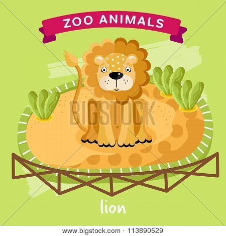 Vector Zoo Animal, Lion